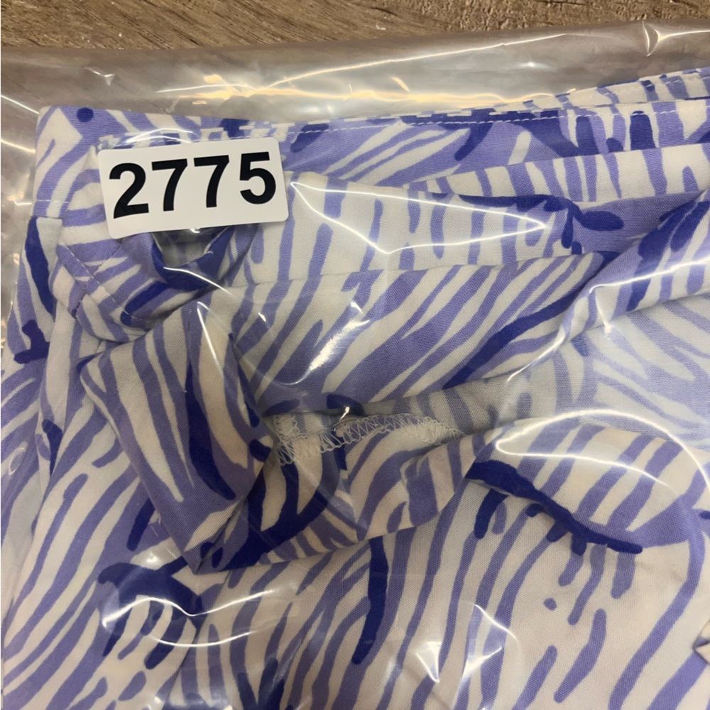 Lilly Pulitzer Sonya Rayon House Of Nemo Shorts White Palm Tree Fronds Size 2 - Picture 6 of 6